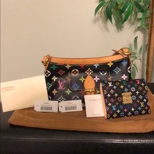 Louis Vuitton multi-color monogram purse& wallet.